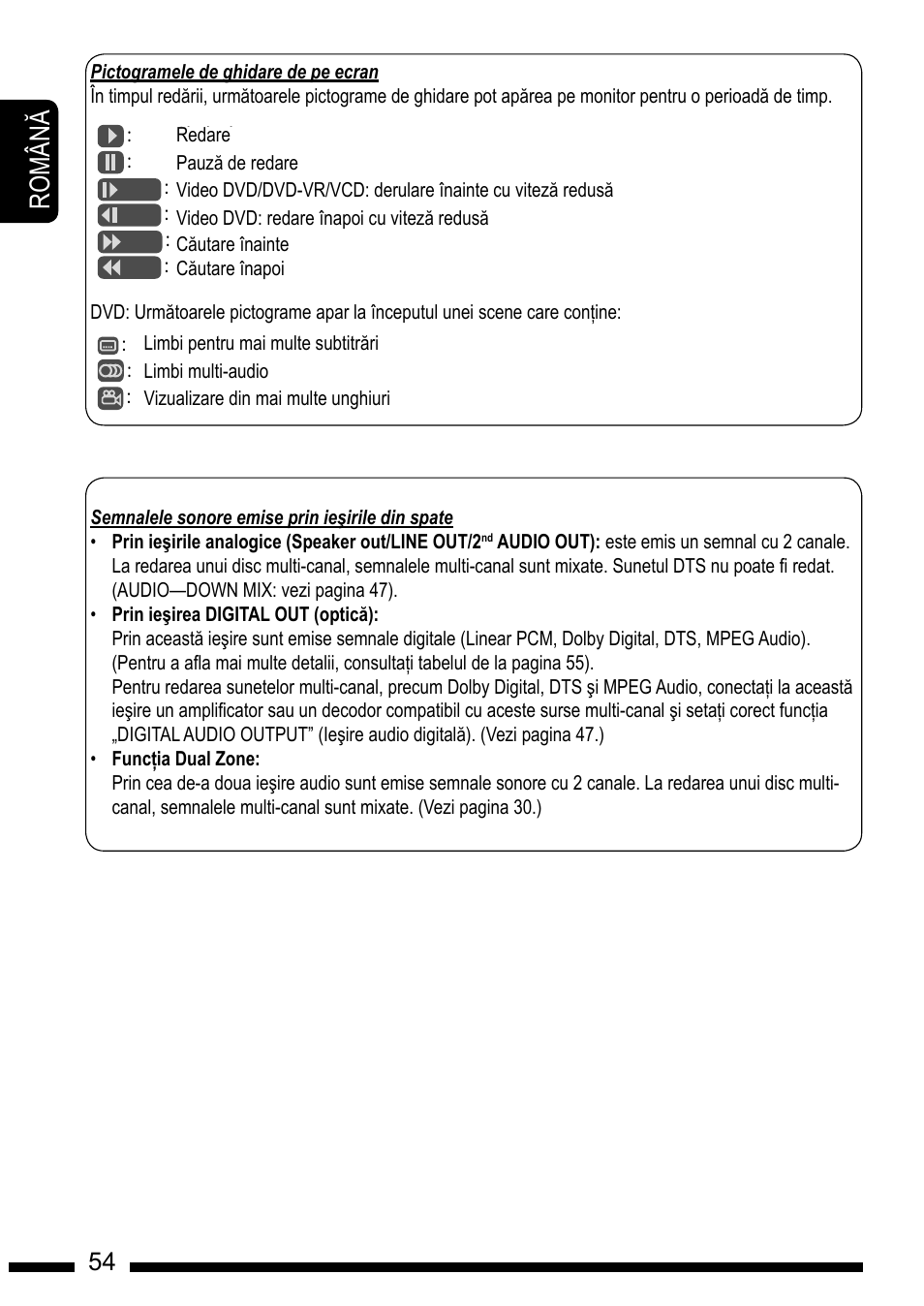 Ro m â n | JVC KD-DV7301 User Manual | Page 54 / 63