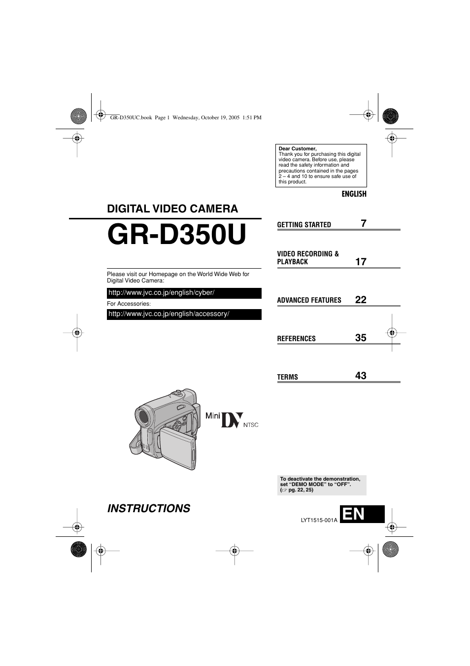 JVC 1105ASR-NF-VM User Manual | 44 pages