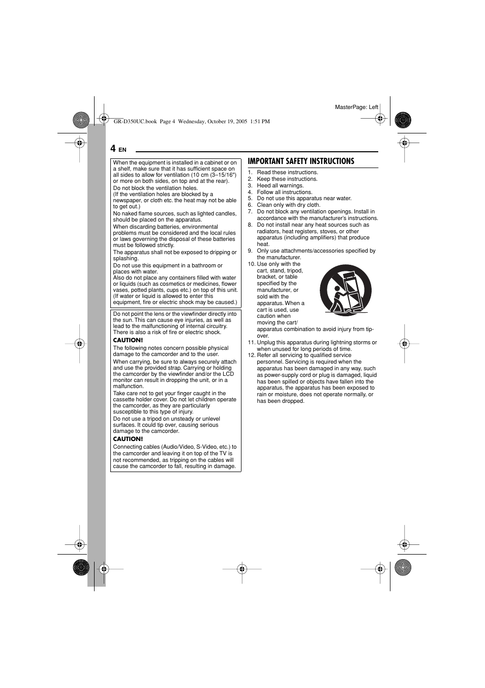 Important safety instructions | JVC 1105ASR-NF-VM User Manual | Page 4 / 44
