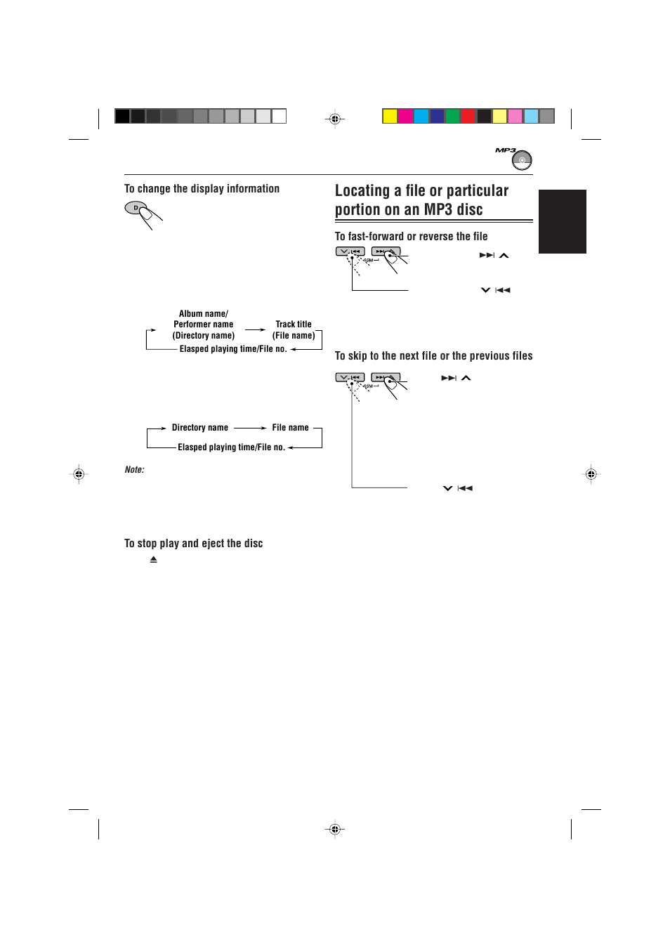 English to change the display information | JVC CD Receiver KD-SH99R User Manual | Page 23 / 50