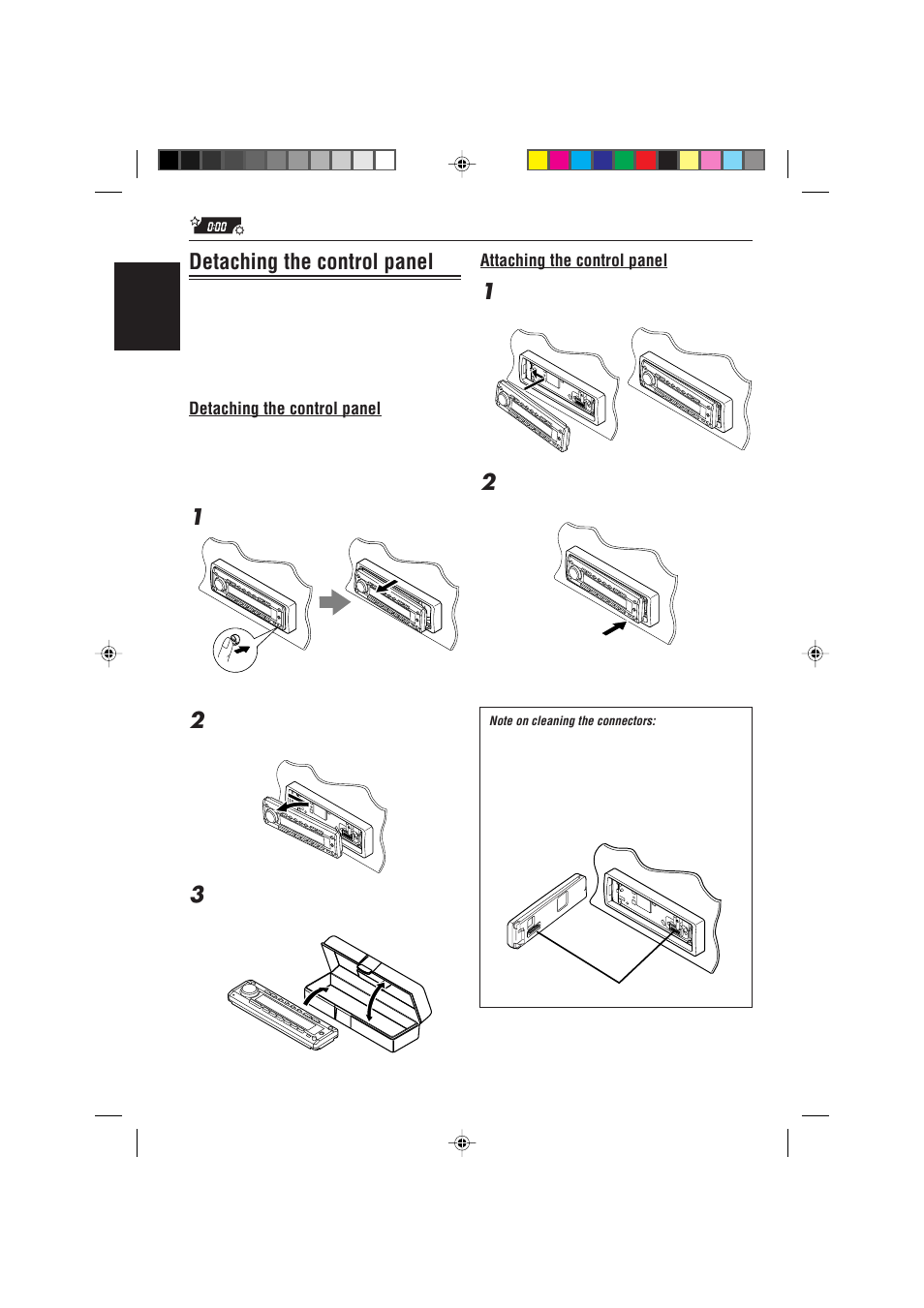 Detaching the control panel | JVC CD Receiver KD-SH99R User Manual | Page 36 / 50