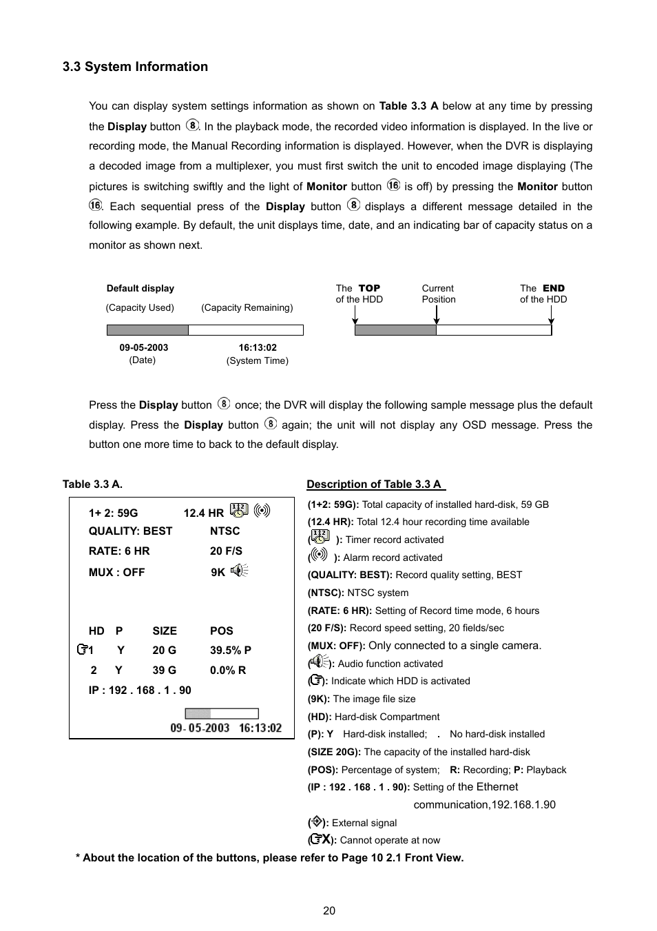 3 system information | JVC VR 601 User Manual | Page 20 / 81