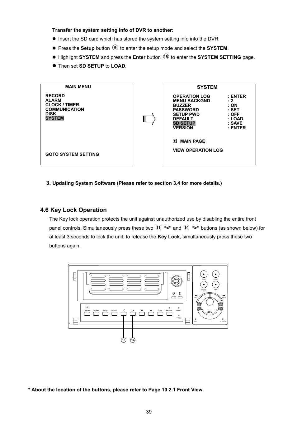 6 key lock operation | JVC VR 601 User Manual | Page 39 / 81