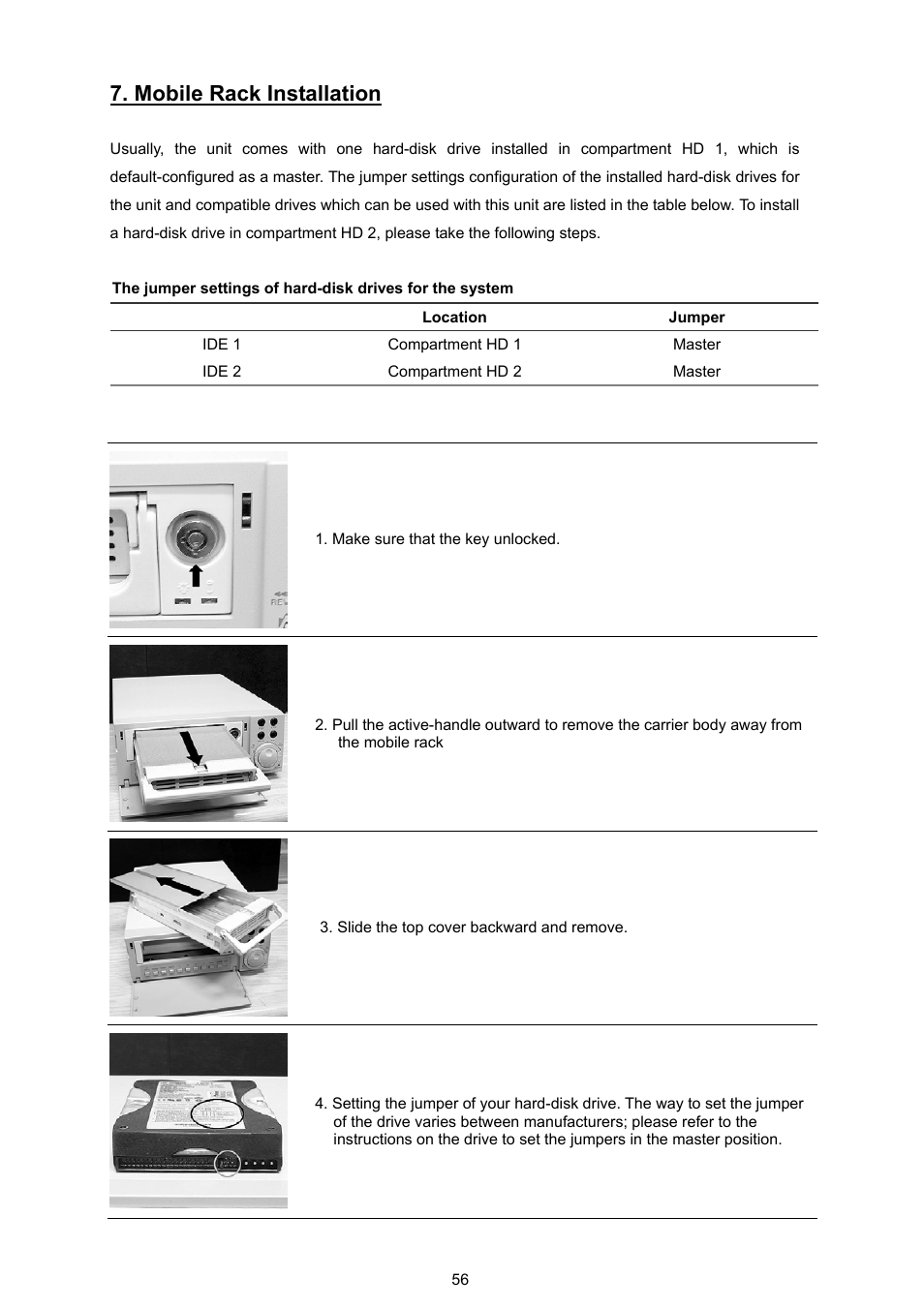 Mobile rack installation | JVC VR 601 User Manual | Page 56 / 81