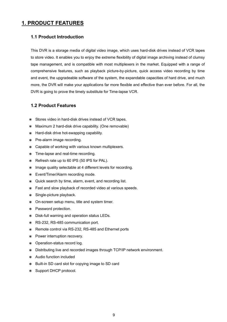 Product features | JVC VR 601 User Manual | Page 9 / 81