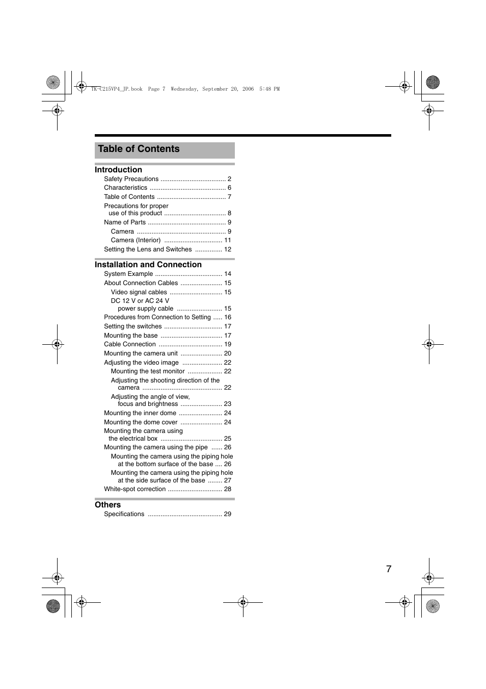 JVC TK-C215VP4 User Manual | Page 11 / 36