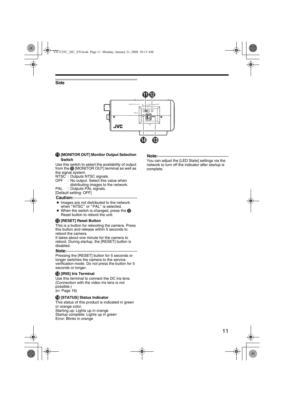Side, I back, Lk m n | JVC VN-V25U User Manual | Page 11 / 48