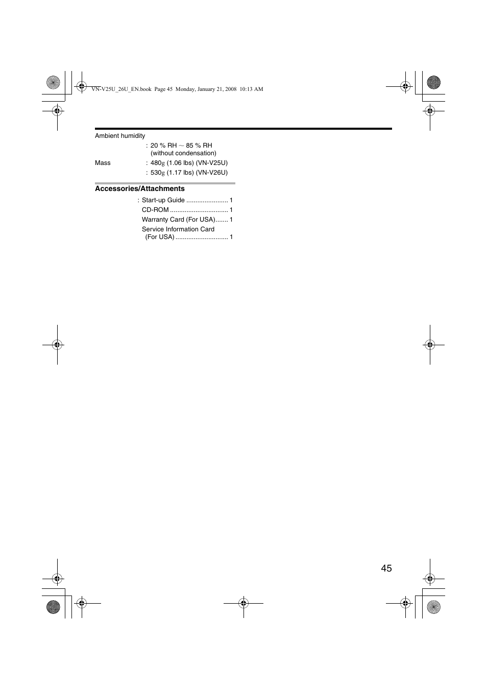 JVC VN-V25U User Manual | Page 45 / 48