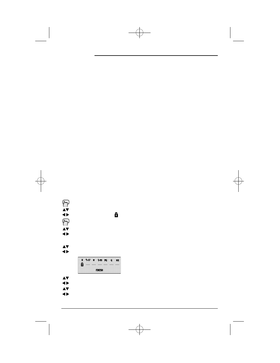 V-chip, Movie ratings, Directions to set movie (mpaa) ratings | JVC AV 36F802 User Manual | Page 30 / 52