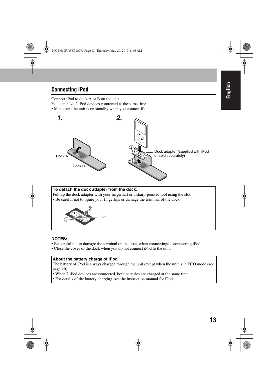 Connecting ipod | JVC 0609YAMMDWBET User Manual | Page 17 / 77