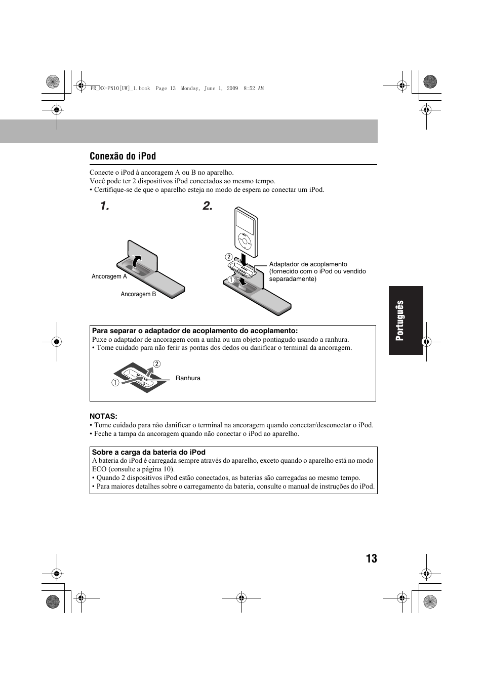 Conexão do ipod | JVC 0609YAMMDWBET User Manual | Page 65 / 77