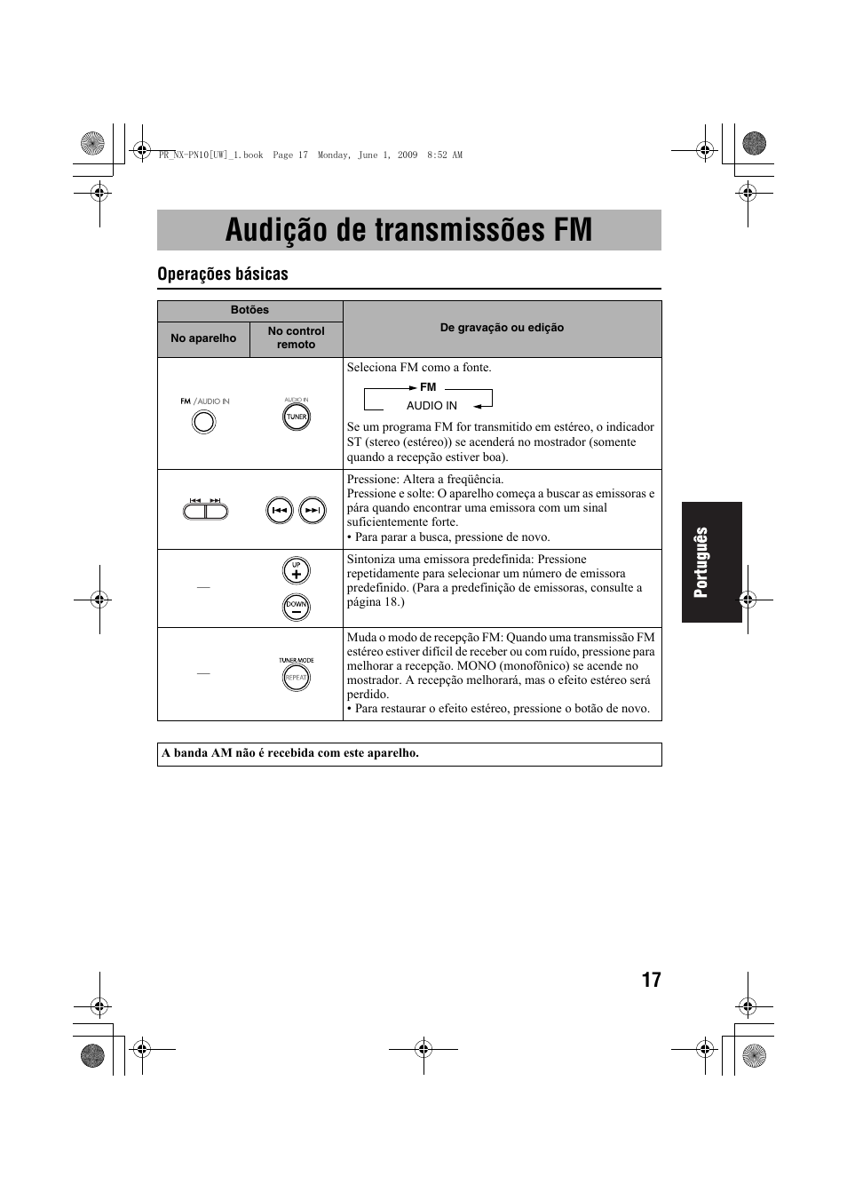 Audição de transmissões fm, Operações básicas | JVC 0609YAMMDWBET User Manual | Page 69 / 77