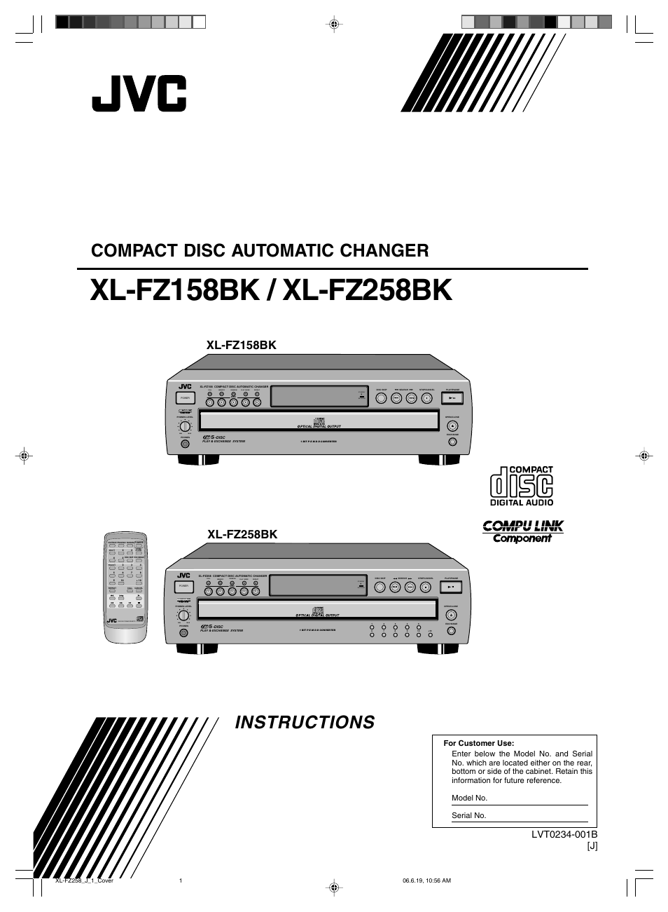 JVC XL-FZ258BK User Manual | 20 pages