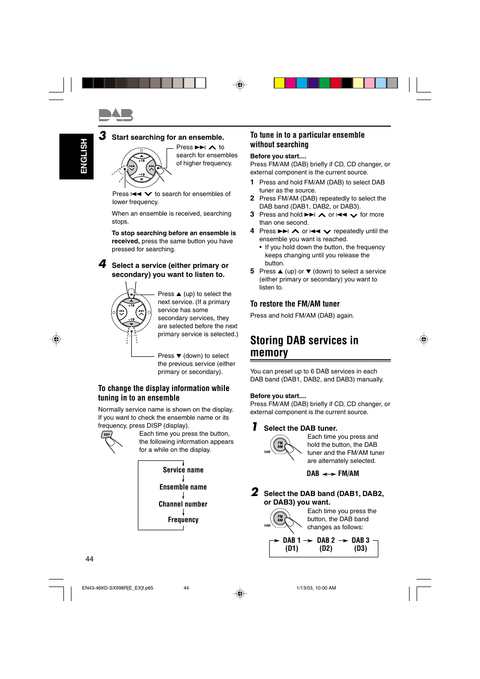 JVC CD Receiver KD-SX997R User Manual | Page 44 / 56