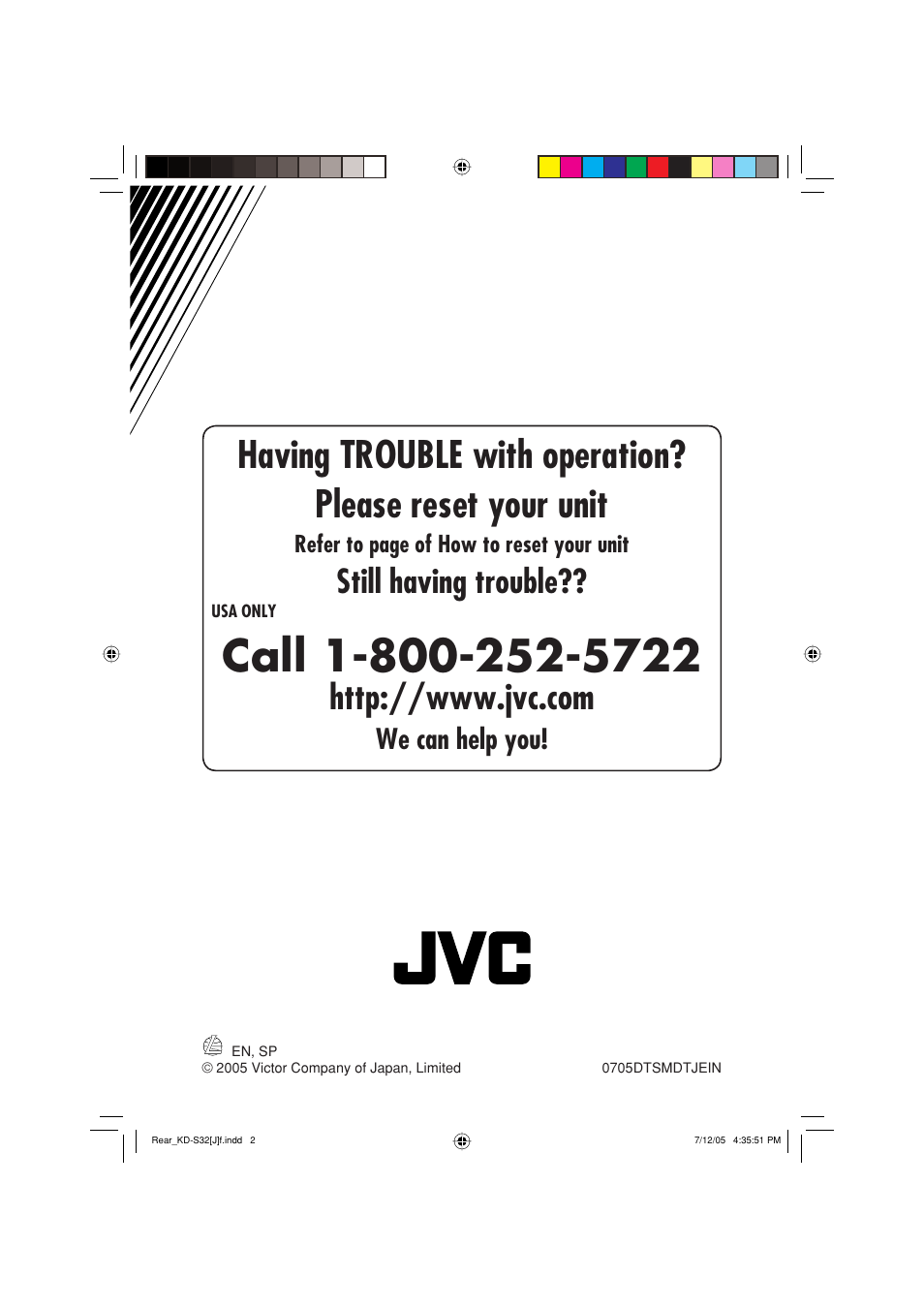 Still having trouble, We can help you | JVC GET0321-001A User Manual | Page 54 / 54