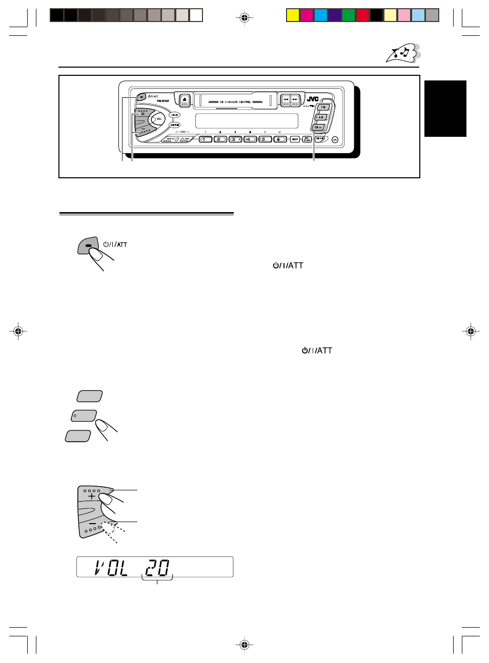 Basic operations, Turning on the power, Turning on the power 1 | JVC KS-FX210 User Manual | Page 5 / 56