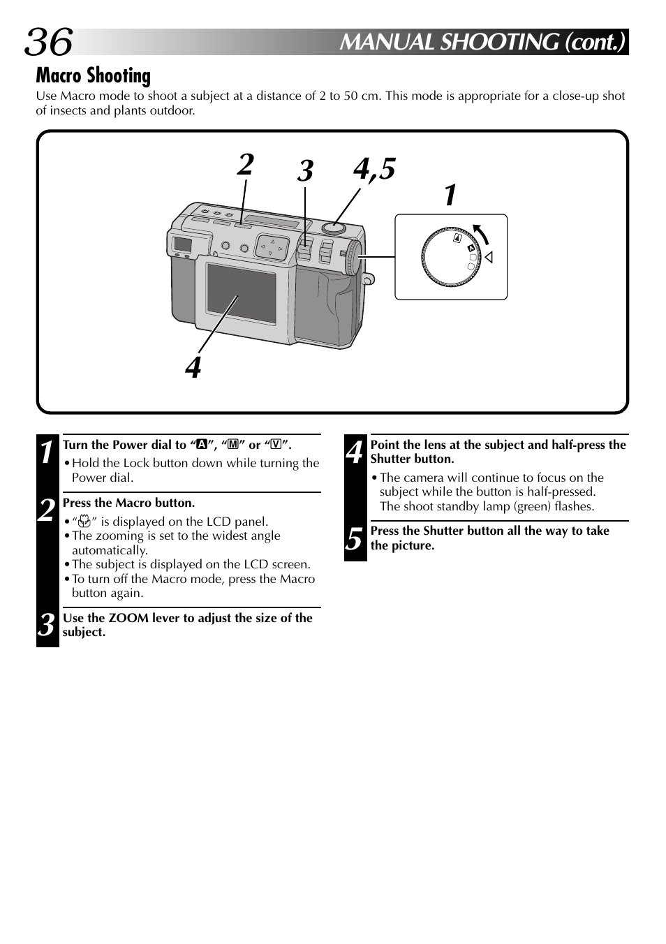 Manual shooting (cont.) | JVC GC X 1 User Manual | Page 36 / 92