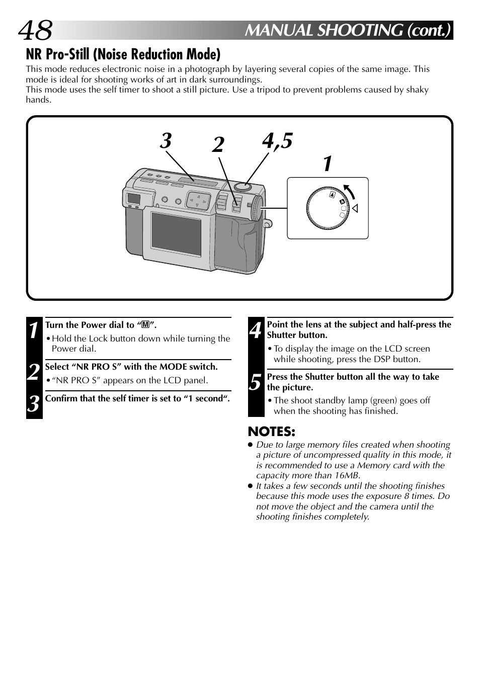 Manual shooting (cont.) | JVC GC X 1 User Manual | Page 48 / 92