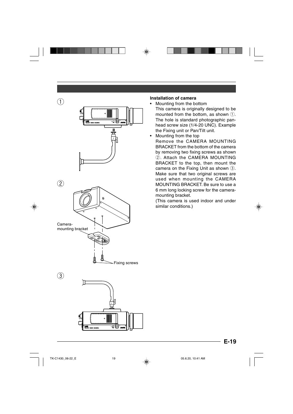 Qw e, E-19 | JVC TK-C1430 User Manual | Page 19 / 44