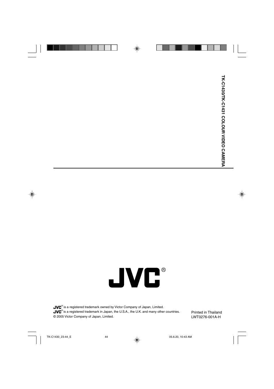 Back cover | JVC TK-C1430 User Manual | Page 44 / 44