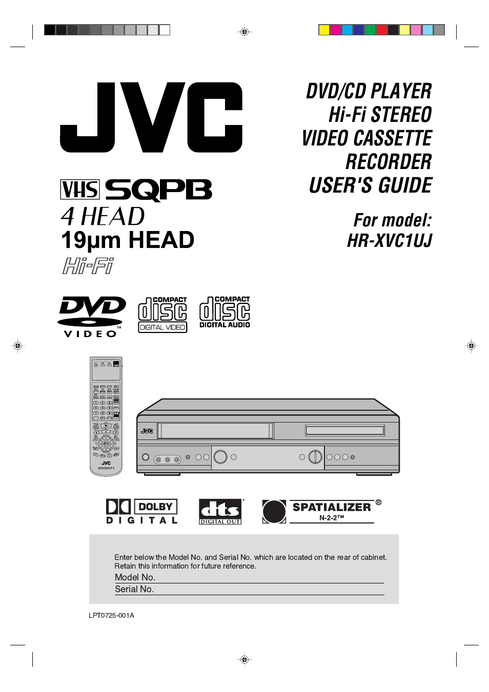 JVC Model HR-XVC1UJ User Manual | 60 pages