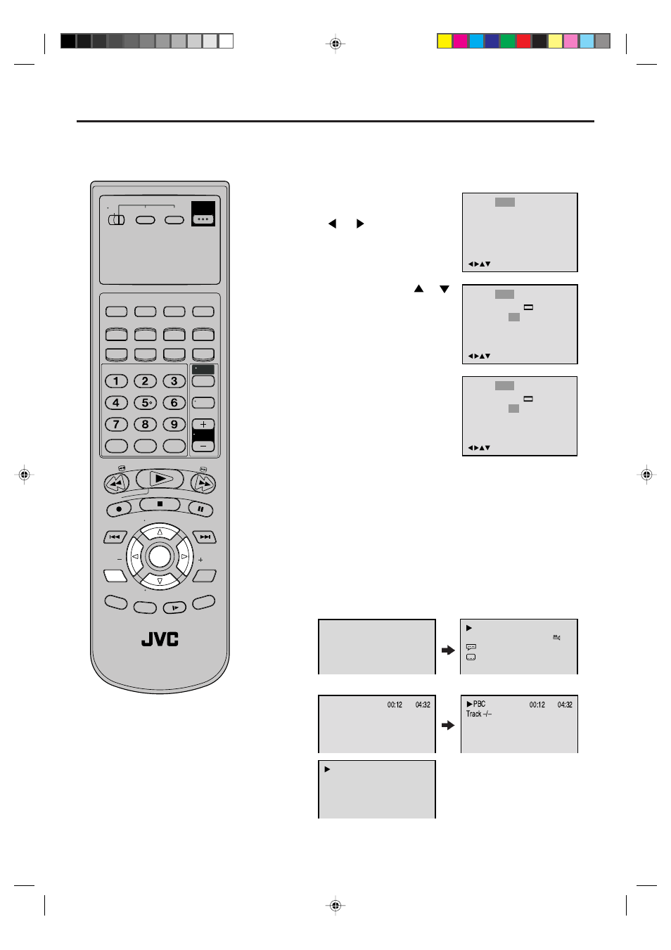 Status display of disc, Vcr/dvd/tv | JVC Model HR-XVC1UJ User Manual | Page 52 / 60