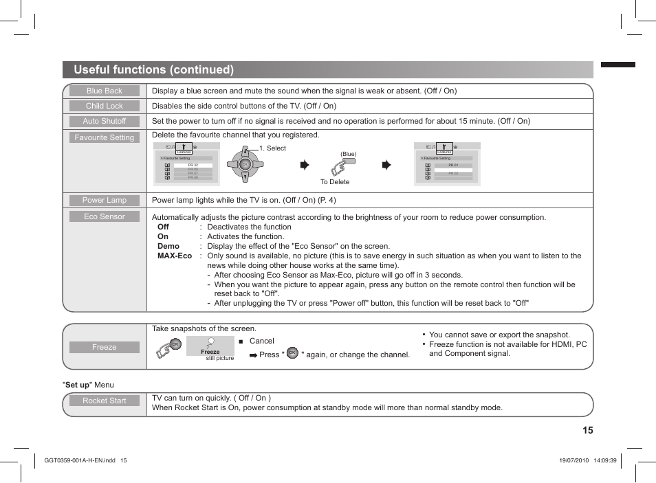 Useful functions (continued) | JVC GGT0359-001A-H User Manual | Page 15 / 24