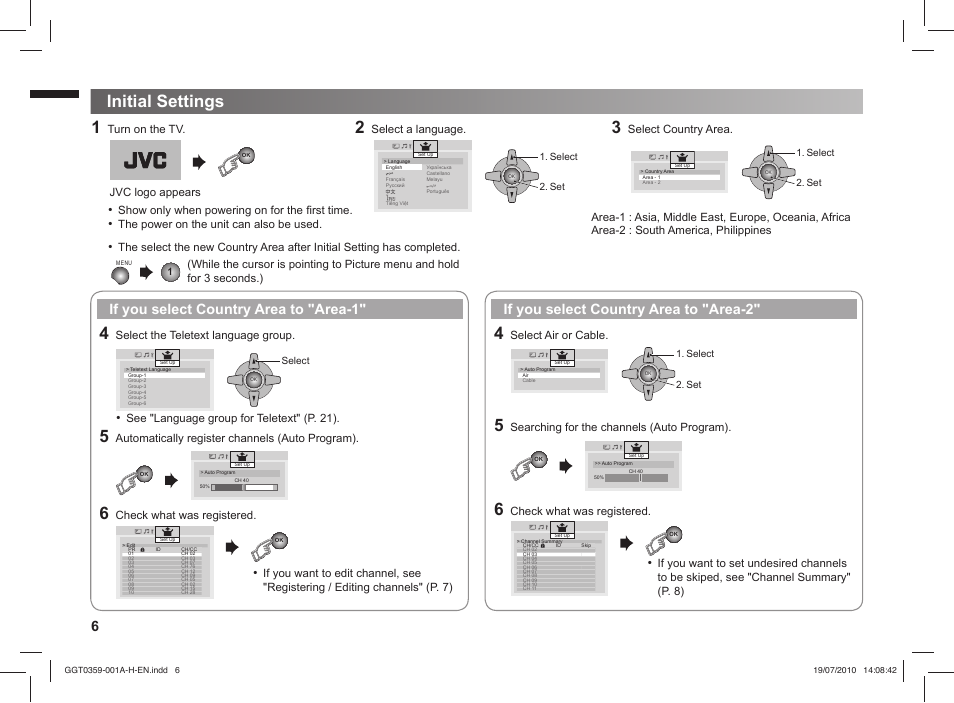 Initial settings | JVC GGT0359-001A-H User Manual | Page 6 / 24