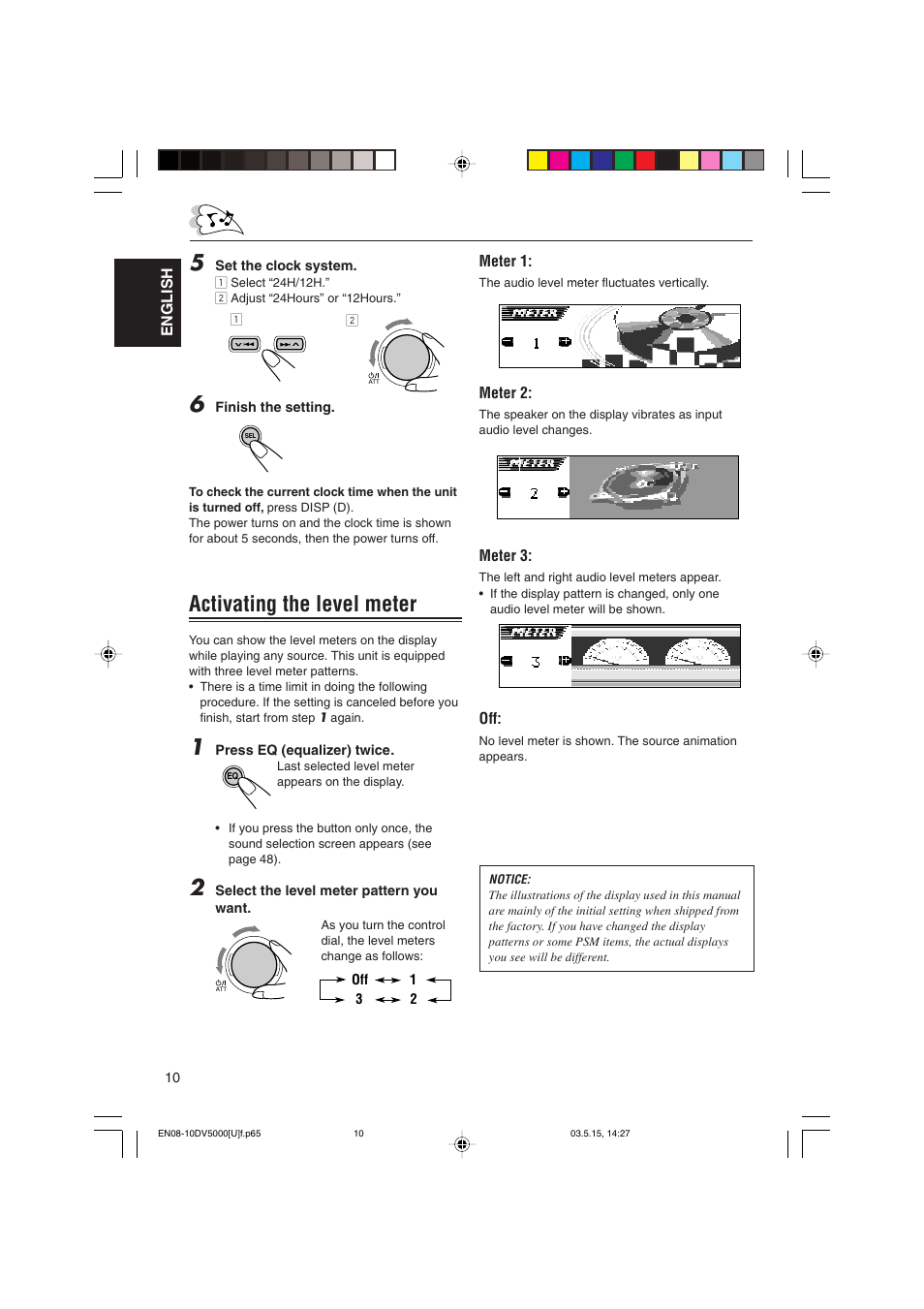 Activating the level meter | JVC LVT1055-001A User Manual | Page 10 / 80