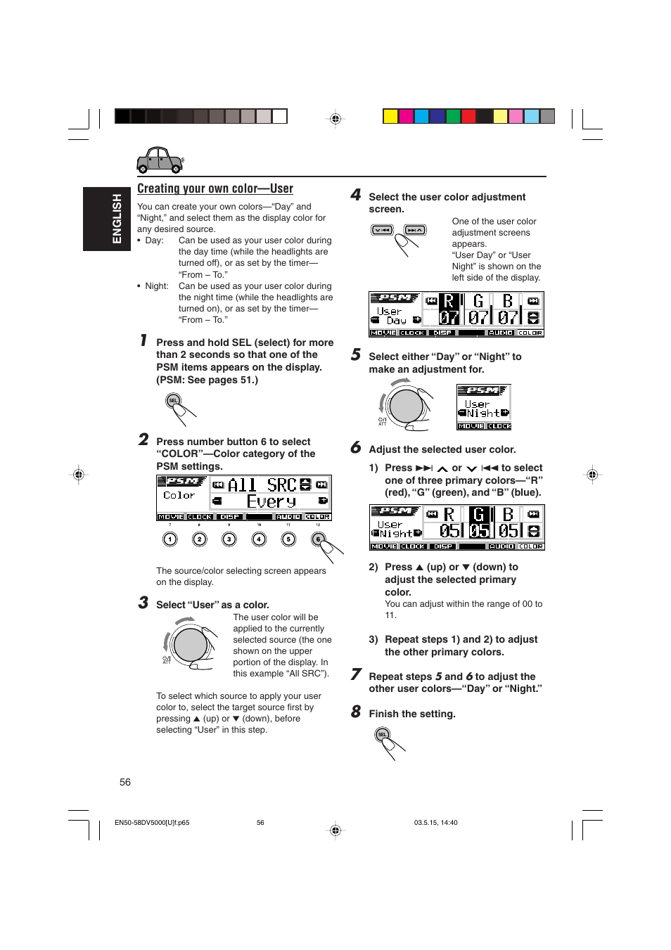 Creating your own color—user | JVC LVT1055-001A User Manual | Page 56 / 80