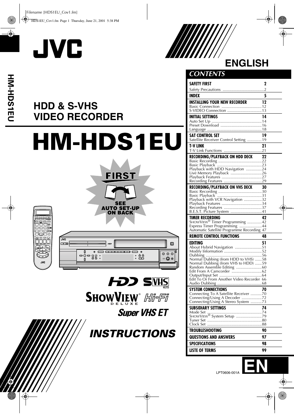 JVC HM-HDS1EU User Manual | 100 pages