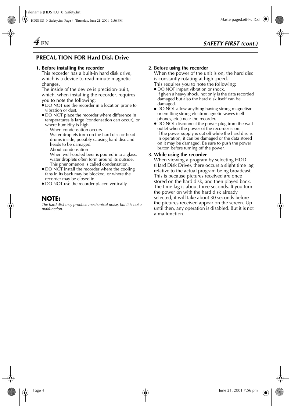 JVC HM-HDS1EU User Manual | Page 4 / 100