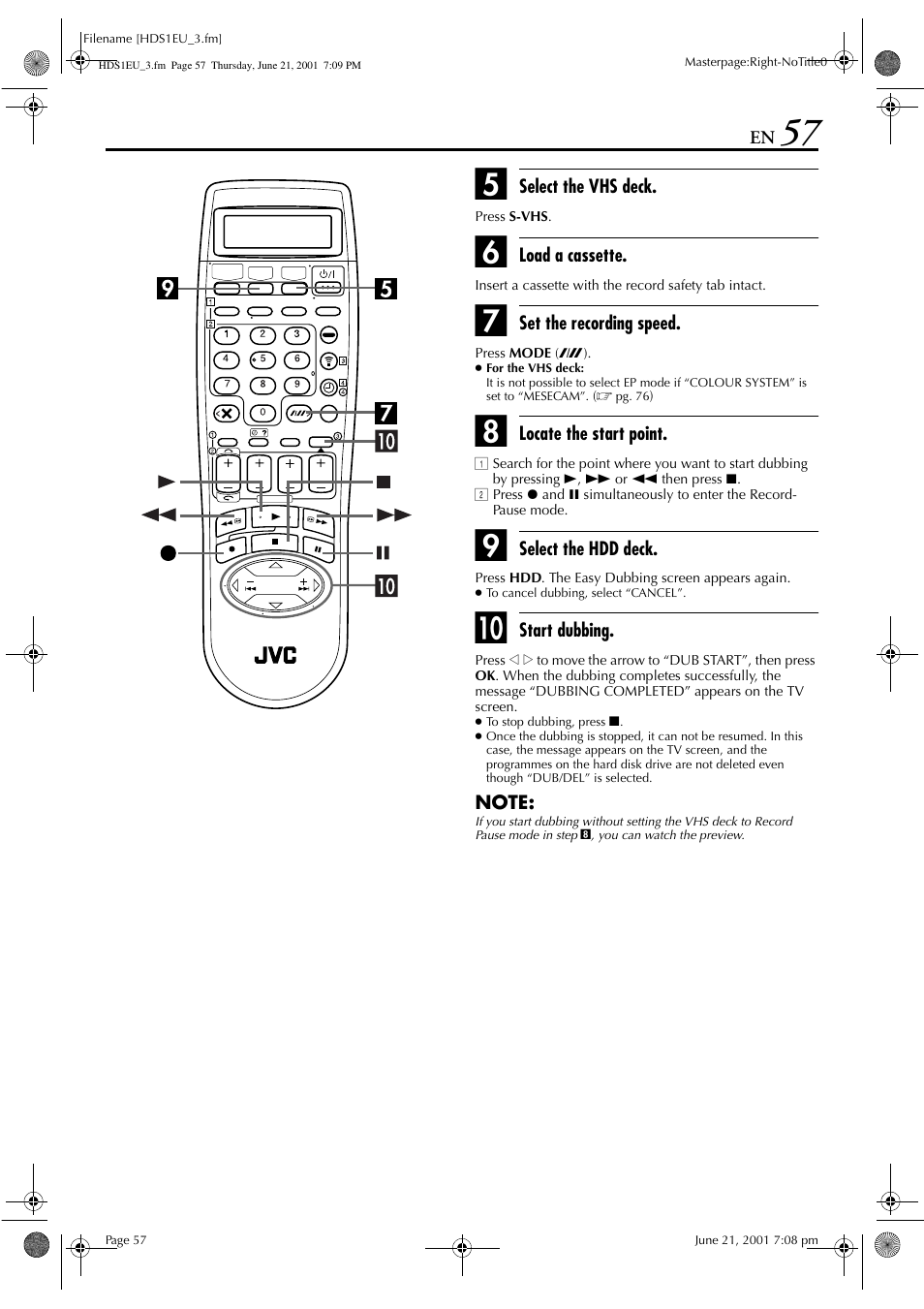 JVC HM-HDS1EU User Manual | Page 57 / 100