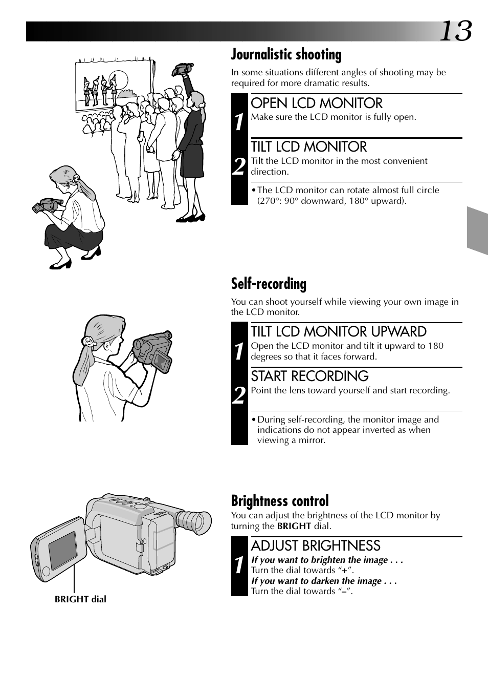 JVC COMPACT VHS CAMCORDER GR-AXM30 User Manual | Page 13 / 48
