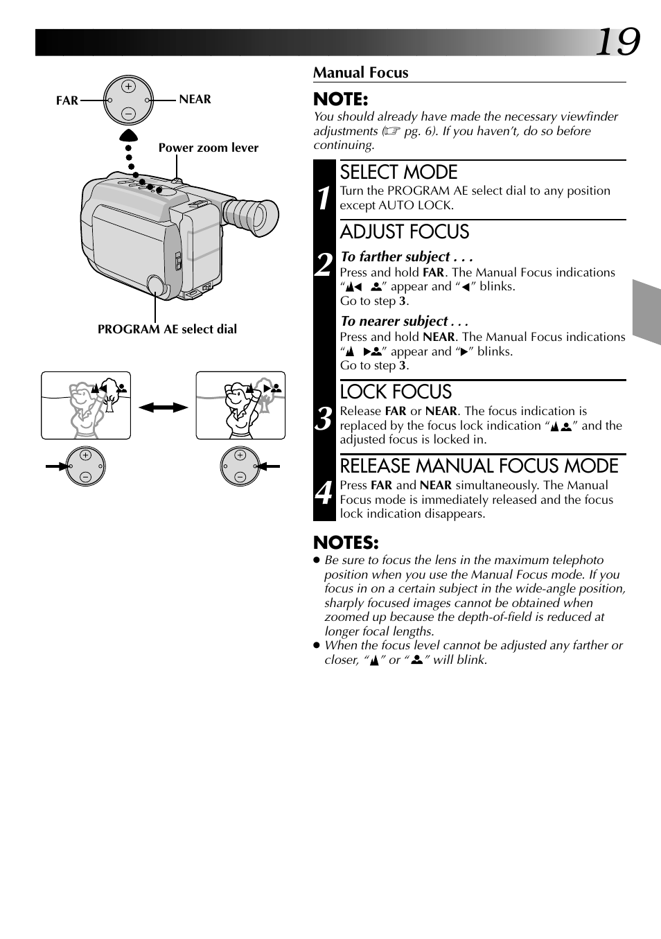 JVC COMPACT VHS CAMCORDER GR-AXM30 User Manual | Page 19 / 48