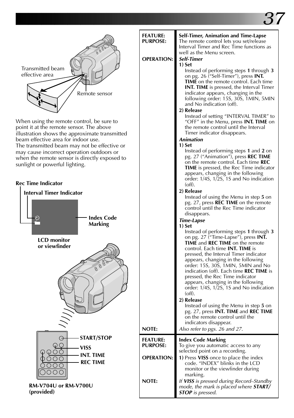JVC COMPACT VHS CAMCORDER GR-AXM30 User Manual | Page 37 / 48