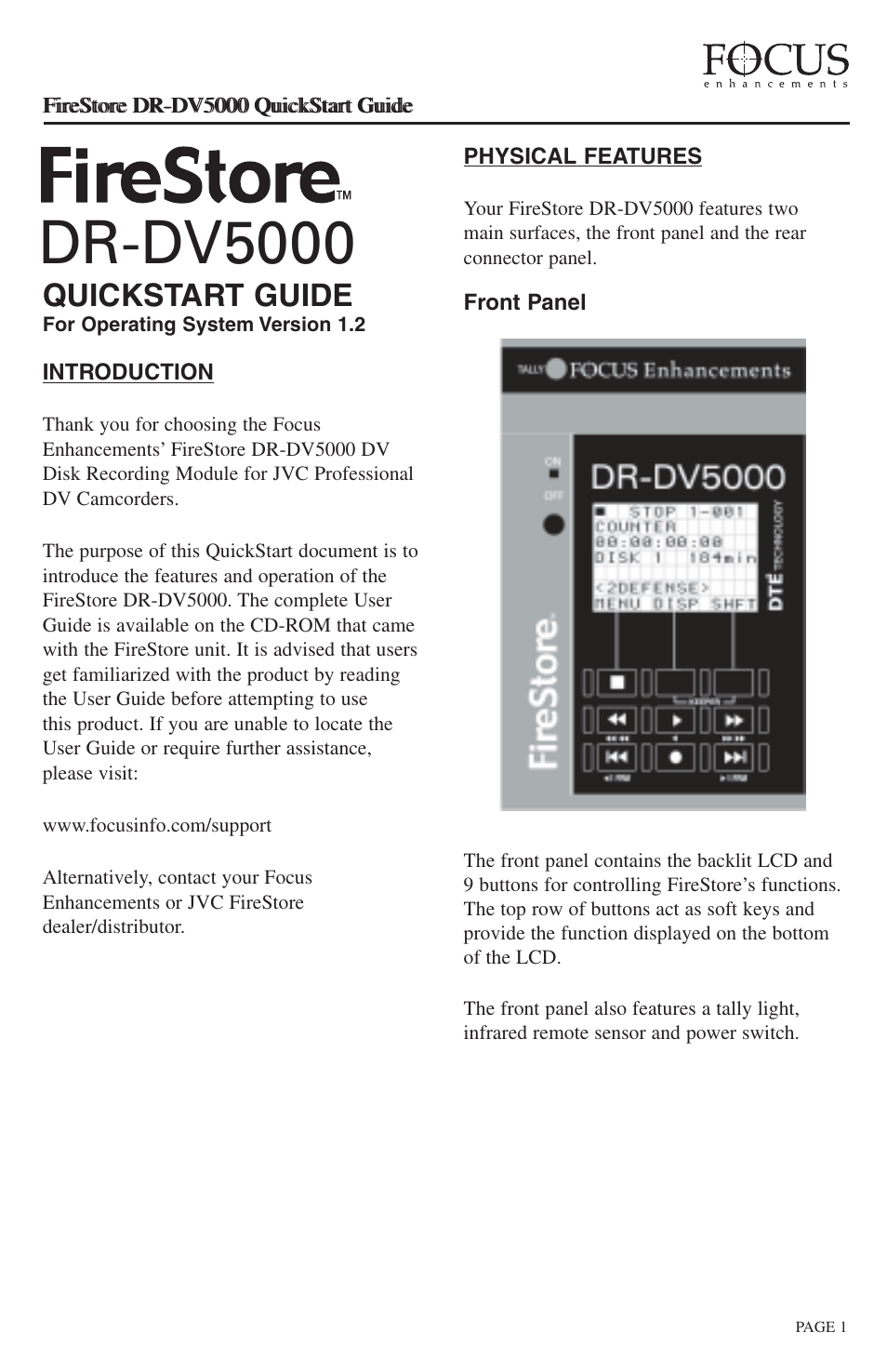 JVC DR-DV5000 User Manual | 8 pages