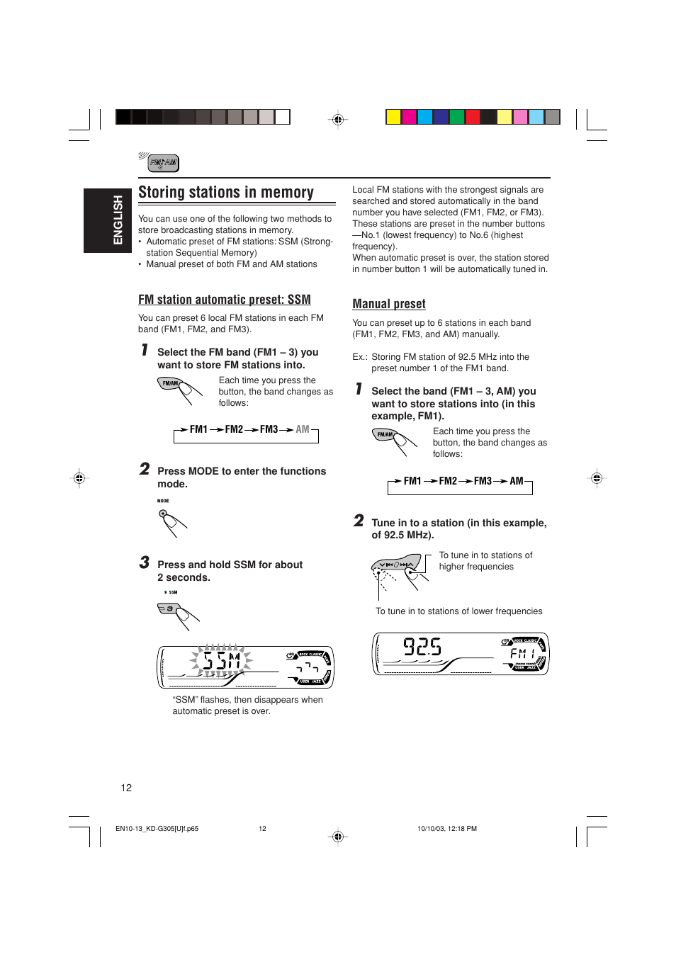 JVC KD-G305 User Manual | Page 12 / 36