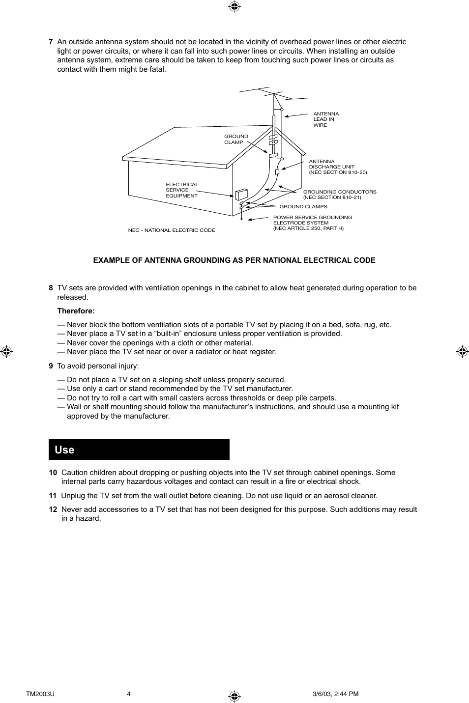 JVC TM-2003U User Manual | Page 4 / 40