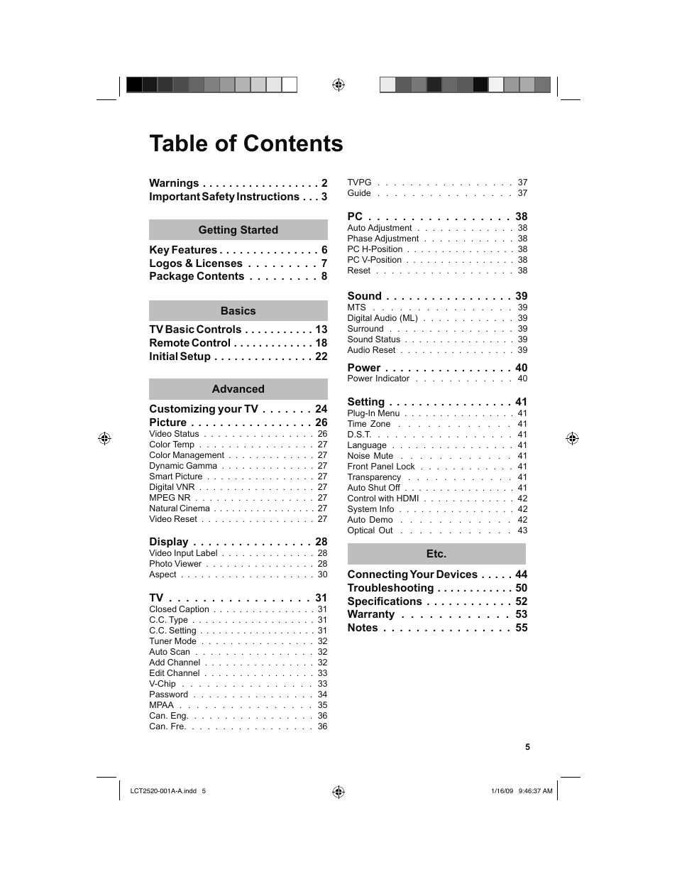 JVC 0109TSH-II-IM User Manual | Page 5 / 56