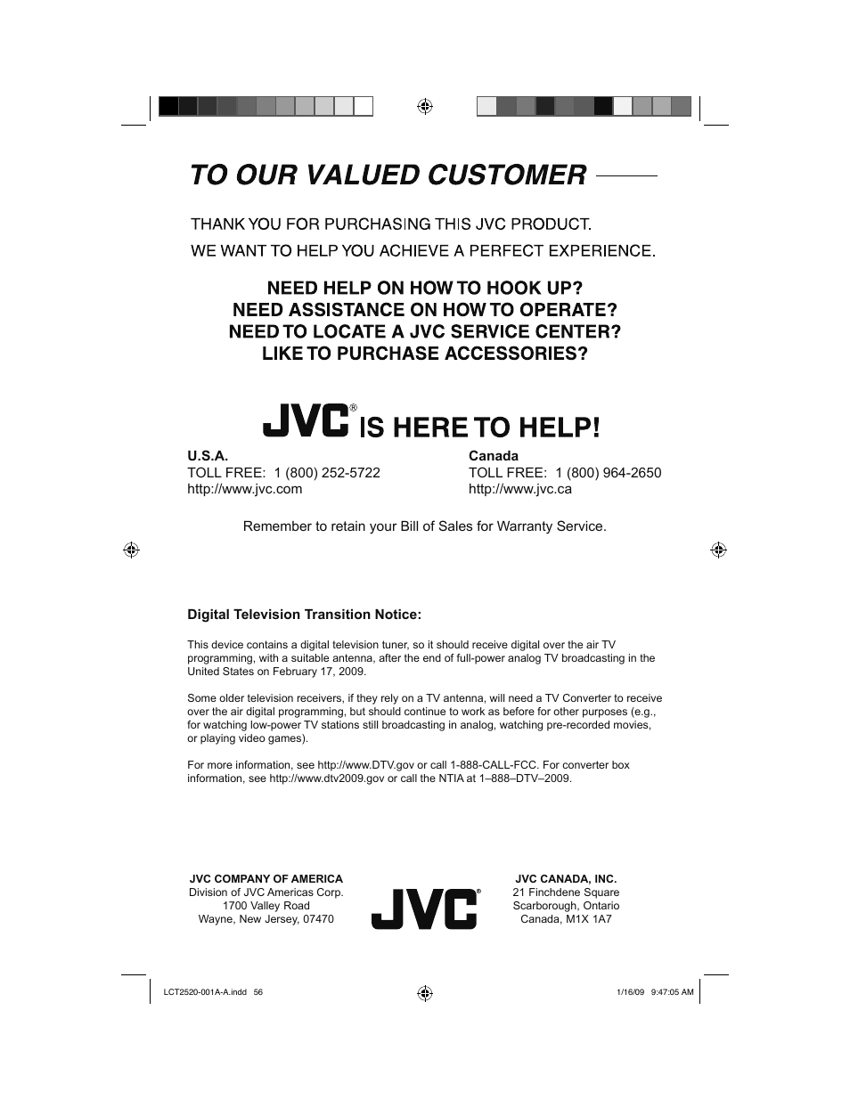 JVC 0109TSH-II-IM User Manual | Page 56 / 56