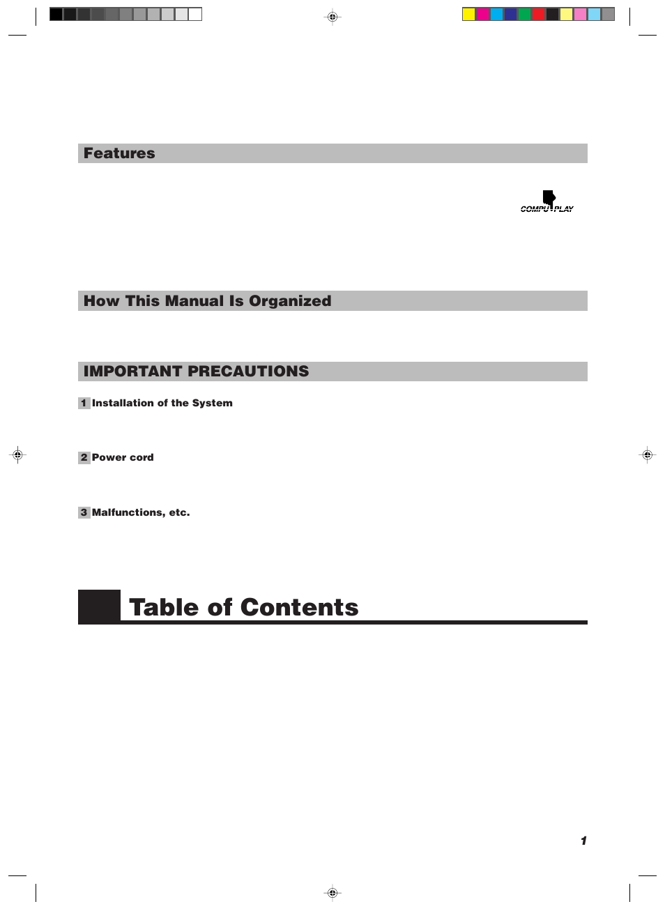 JVC UX-V100 User Manual | Page 3 / 24
