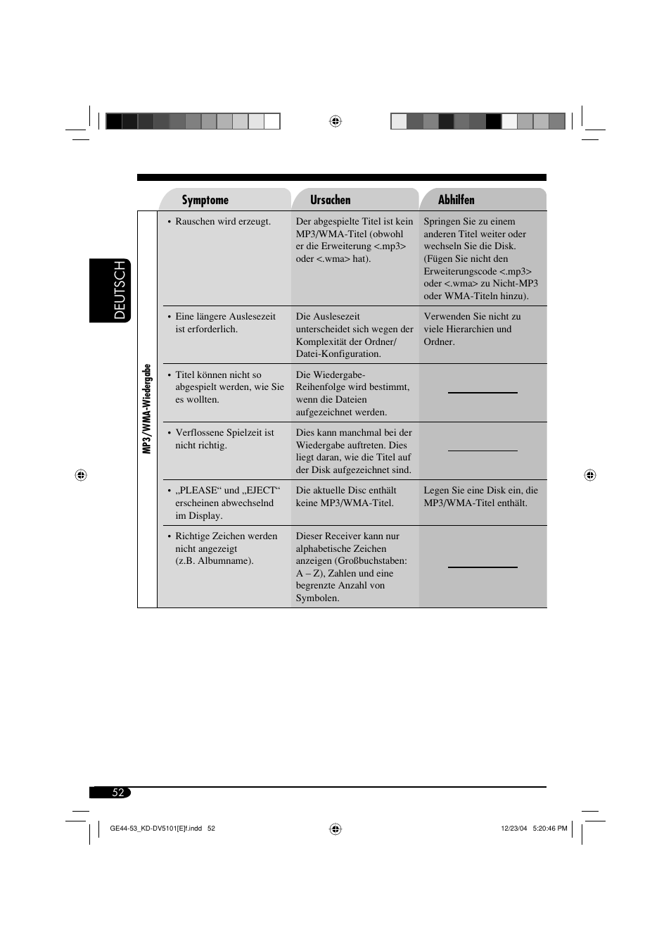 Deutsch | JVC KD-DV5101 User Manual | Page 104 / 211