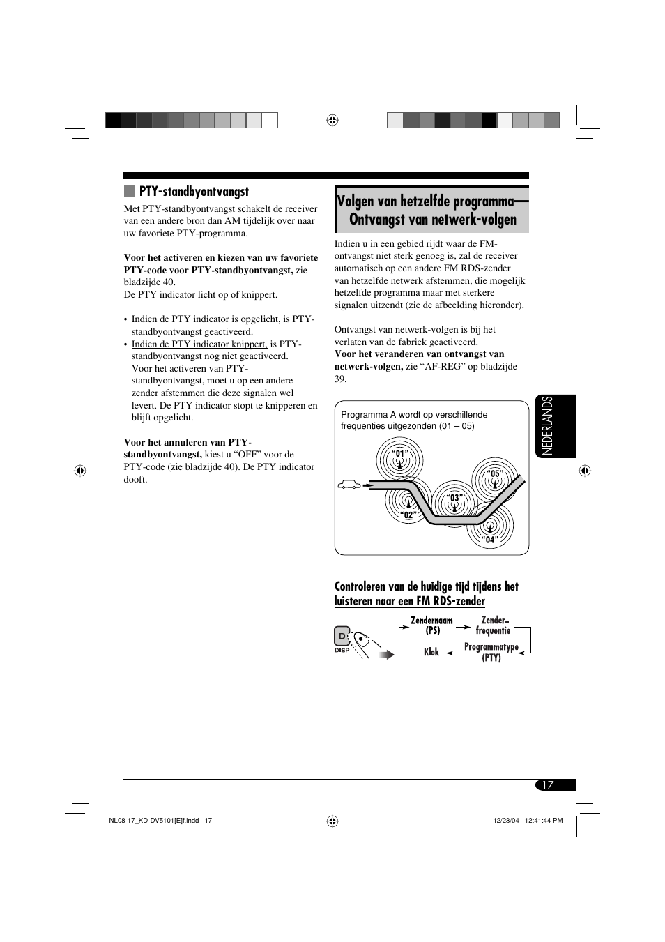Nederlands, Pty-standbyontvangst | JVC KD-DV5101 User Manual | Page 173 / 211