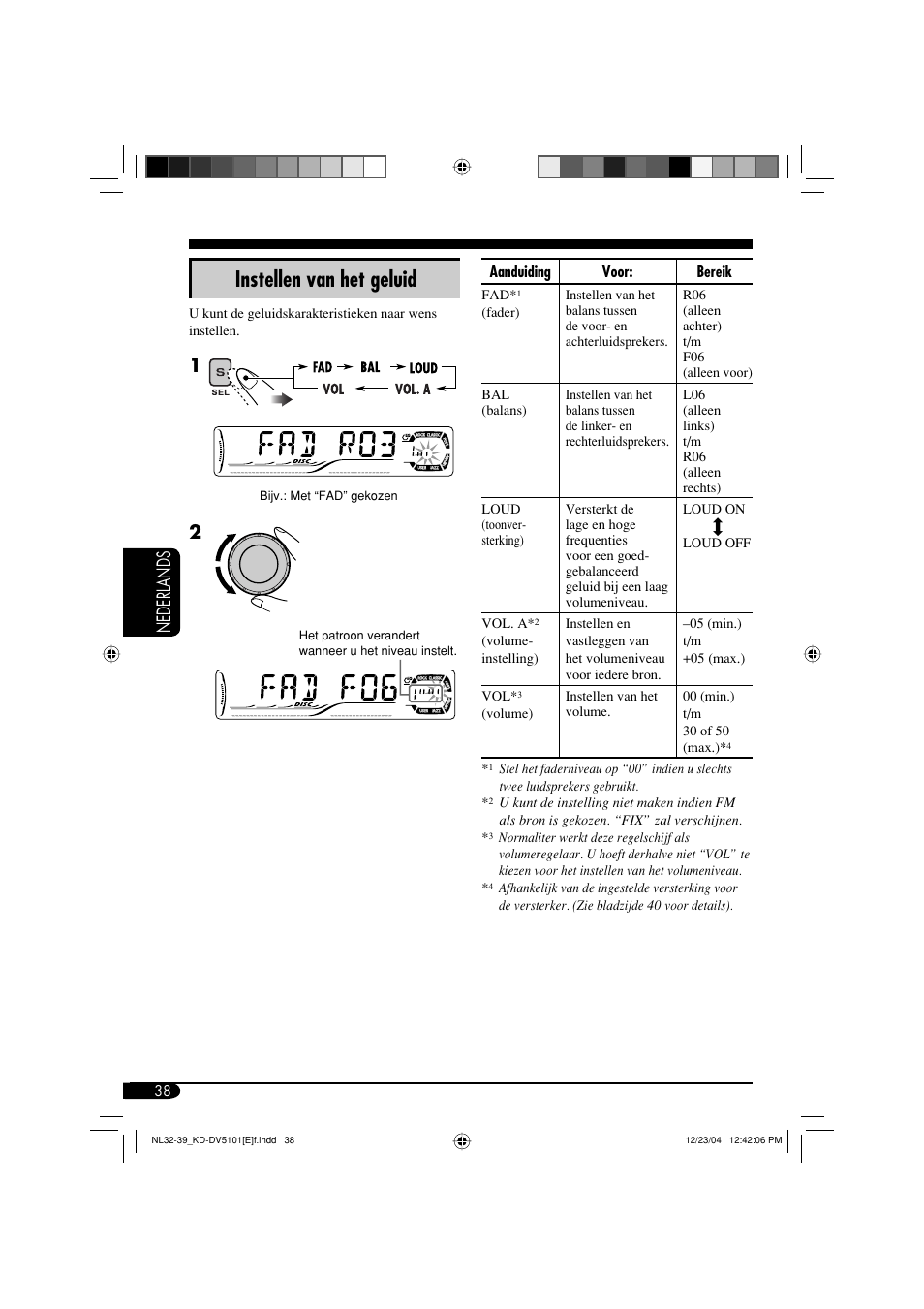 Instellen van het geluid, Nederlands | JVC KD-DV5101 User Manual | Page 194 / 211