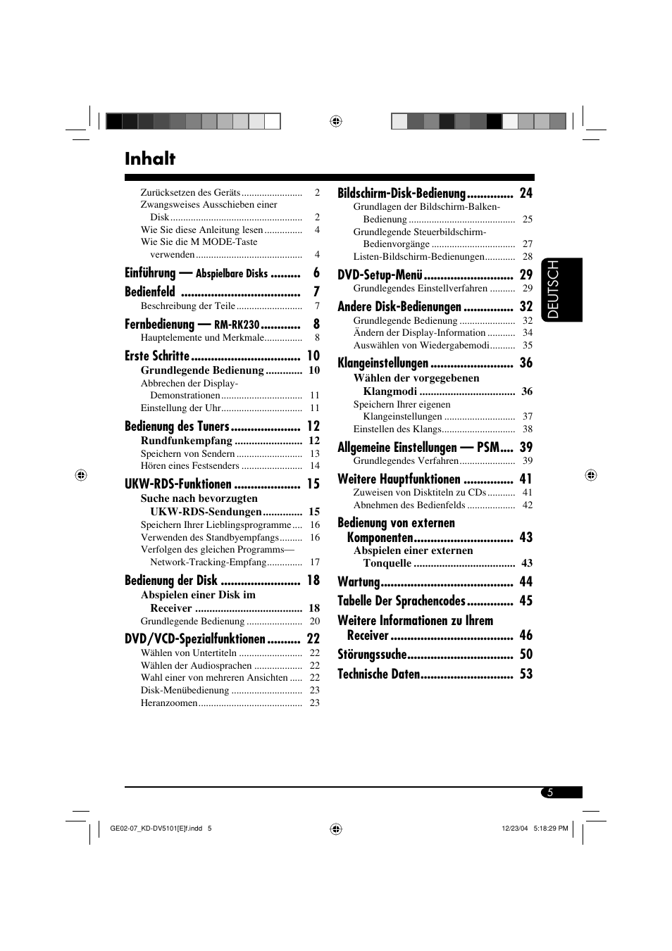 Inhalt | JVC KD-DV5101 User Manual | Page 57 / 211