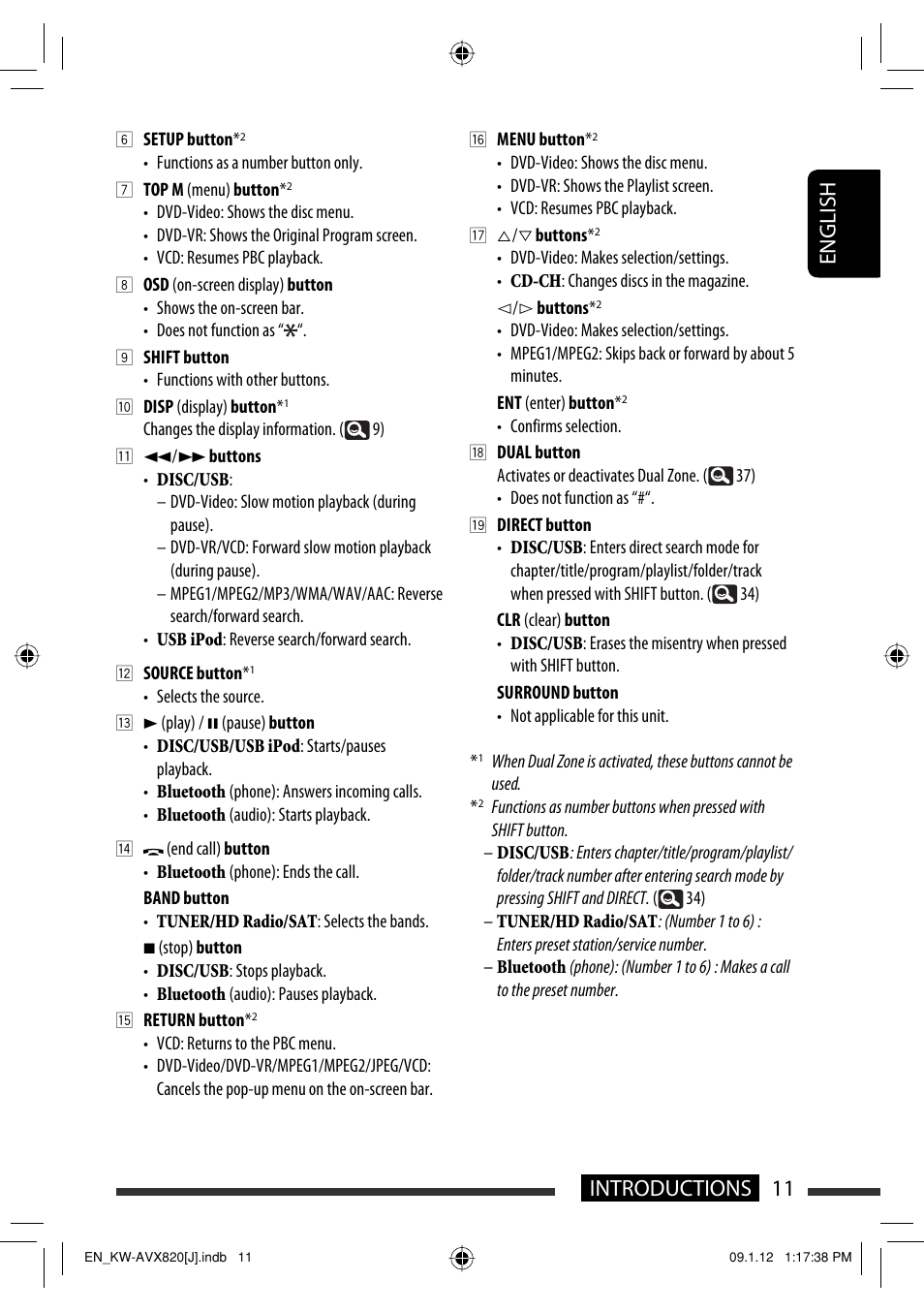 11 introductions english | JVC KW-AVX820 User Manual | Page 11 / 207