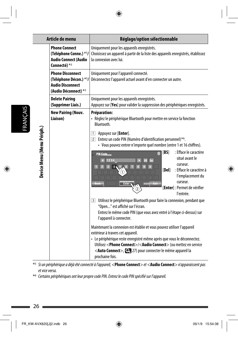 26 français | JVC KW-AVX820 User Manual | Page 162 / 207