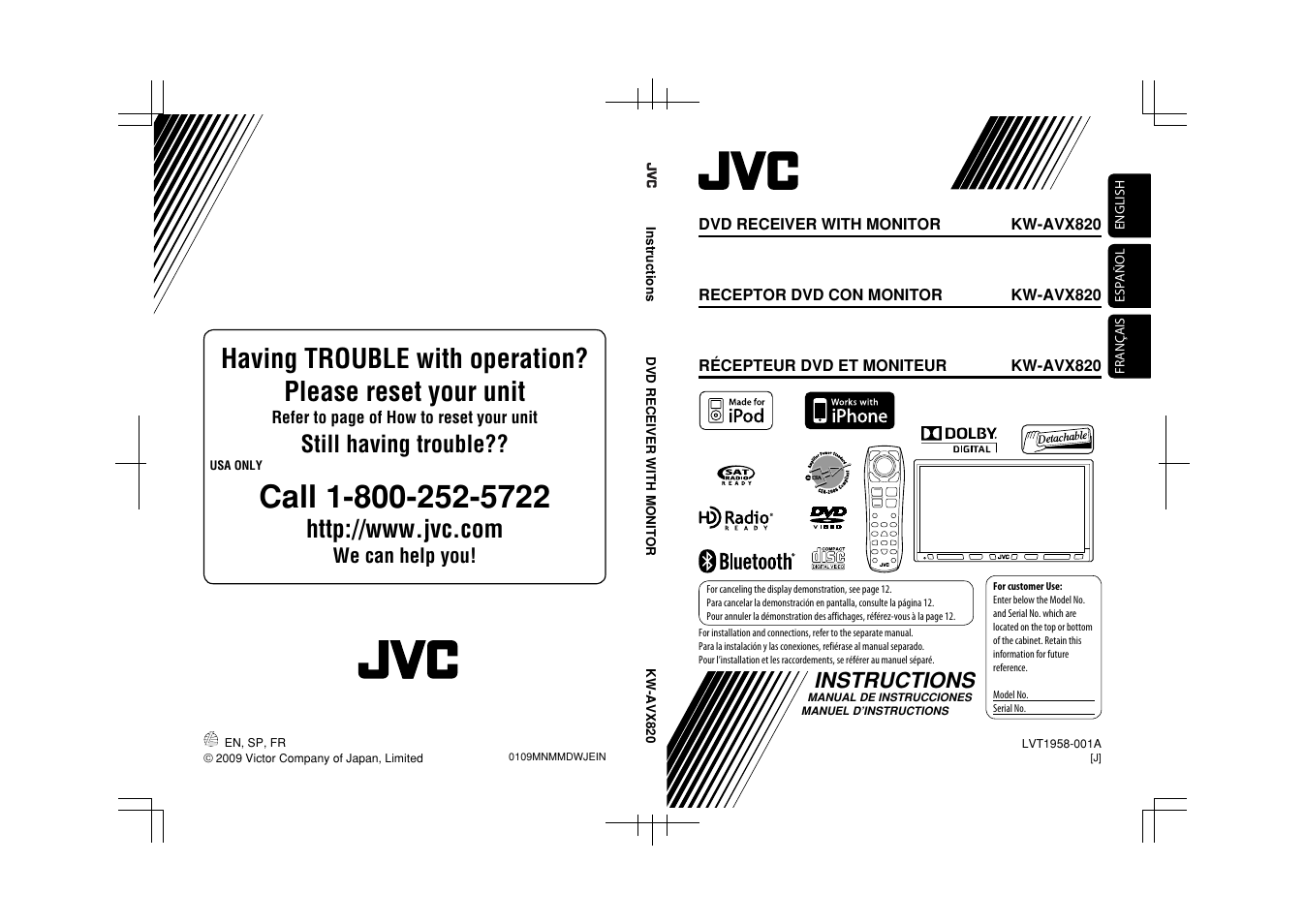 Still having trouble, Instructions, We can help you | JVC KW-AVX820 User Manual | Page 207 / 207
