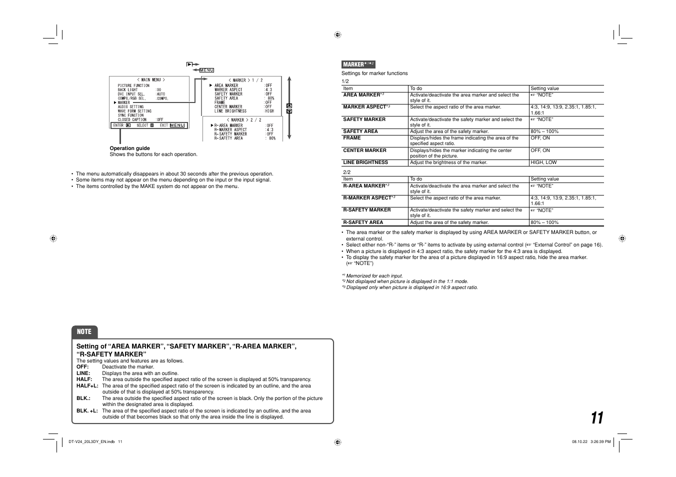 JVC DT-V20L3DY User Manual | Page 11 / 24